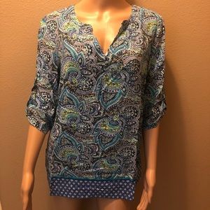 Blue Printed Blouse